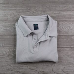 Myles Apparel Makes Moves Modal Cotton Polo Shirt Men's L Gray